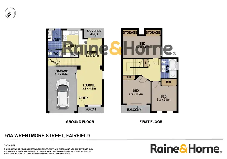 Floorplan of Homely semi-detached listing, 61A Wrentmore Street, Fairfield NSW 2165