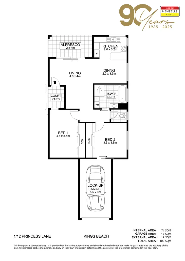 Floorplan of Homely unit listing, 1/12 Princess Lane, Kings Beach QLD 4551