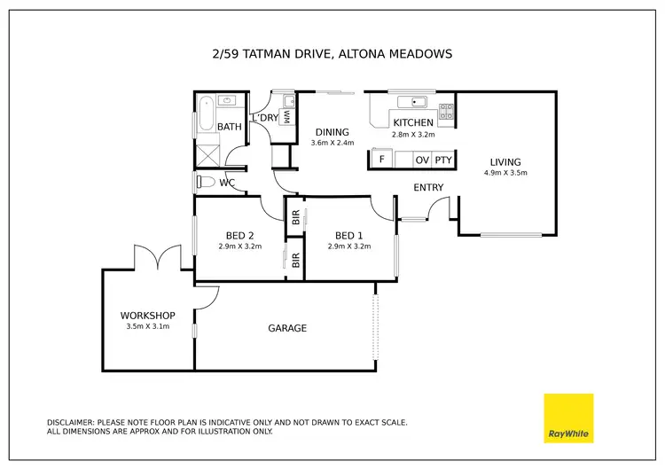 Floorplan of Homely house listing, 2/59 Tatman Drive, Altona Meadows VIC 3028