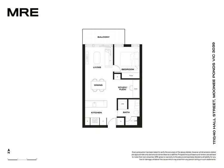Floorplan of Homely apartment listing, 1110/40 Hall Street, Moonee Ponds VIC 3039