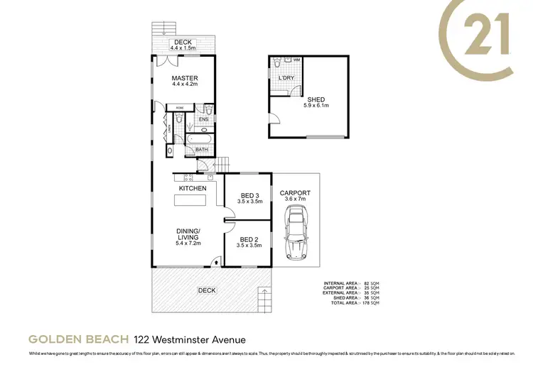 Floorplan of Homely house listing, 122 Westminster Avenue, Golden Beach QLD 4551
