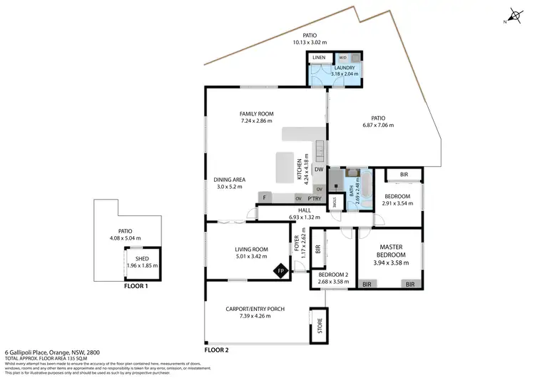 Floorplan of Homely house listing, 6 Gallipoli Place, Orange NSW 2800