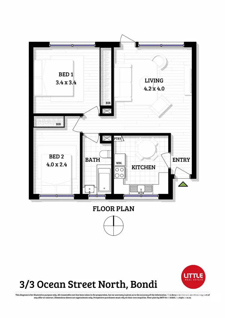 Floorplan of Homely unit listing, 3/3 Ocean Street, North Bondi NSW 2026