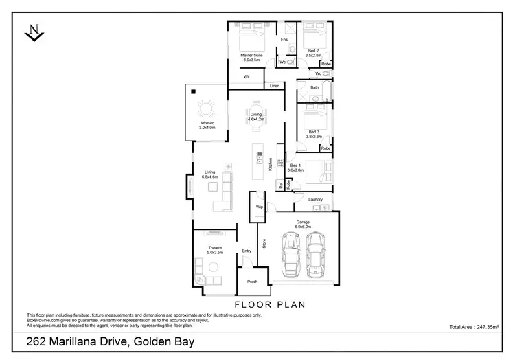 Floorplan of Homely house listing, 262 Marillana Drive, Golden Bay WA 6174