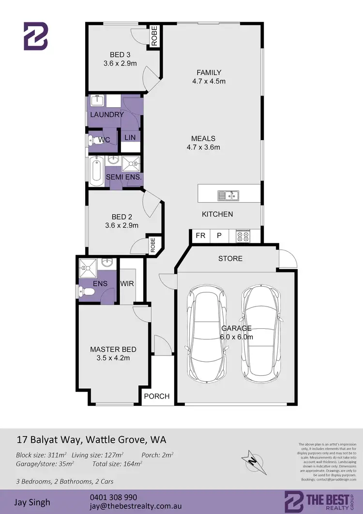 Floorplan of Homely house listing, 17 Balyat Way, Wattle Grove WA 6107