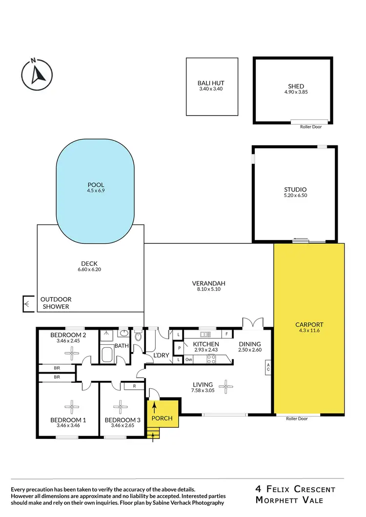 Floorplan of Homely house listing, 4 Felix Crescent, Morphett Vale SA 5162