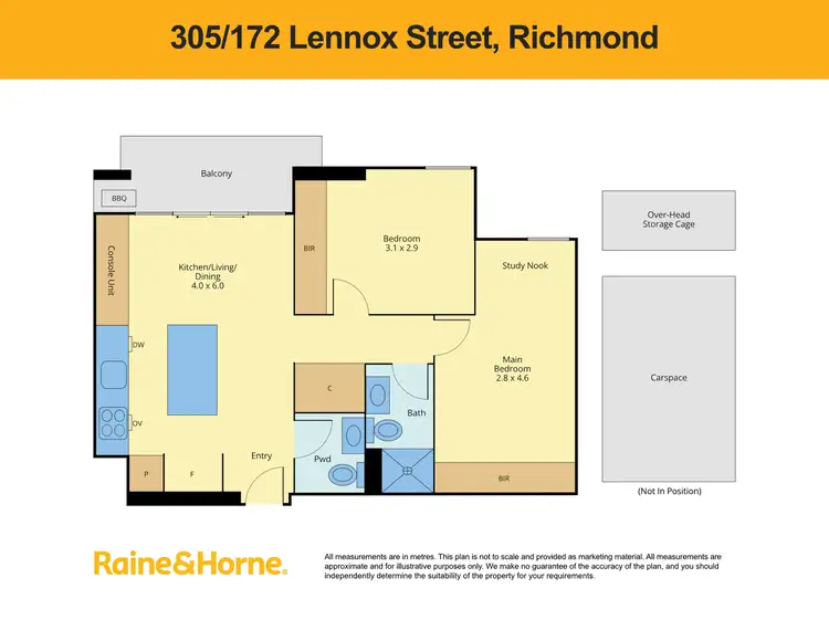 Floorplan of Homely apartment listing, 305/172 Lennox Street, Richmond VIC 3121