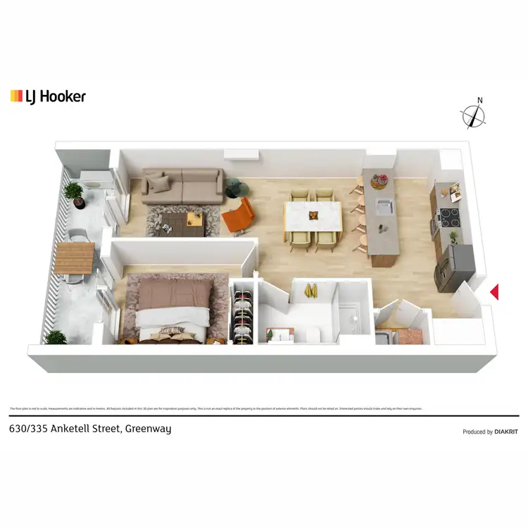 Floorplan of Homely apartment listing, 630/335 Anketell Street, Greenway ACT 2900