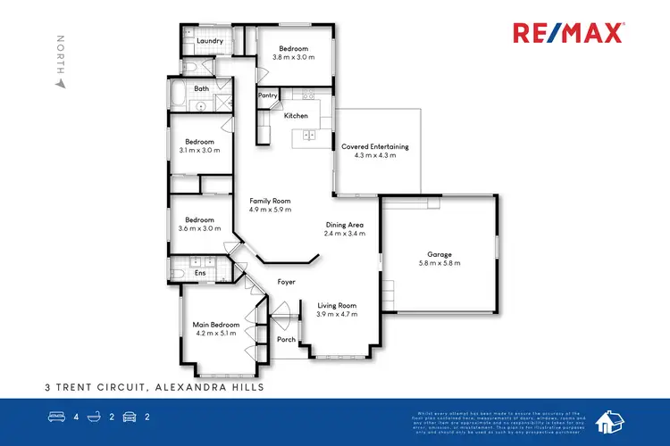 Floorplan of Homely house listing, 3 Trent Circuit, Alexandra Hills QLD 4161