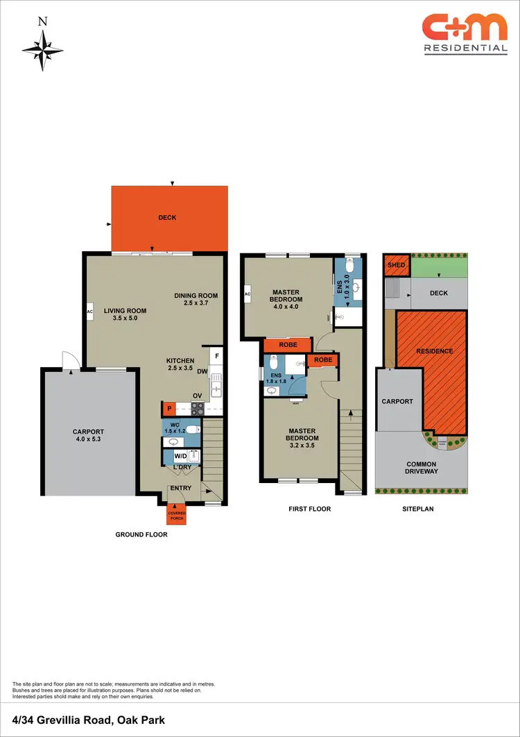 Floorplan of Homely townhouse listing, 4/34 Grevillia Road, Oak Park VIC 3046