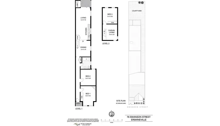 Floorplan of Homely house listing, 76 Swanson Street, Erskineville NSW 2043