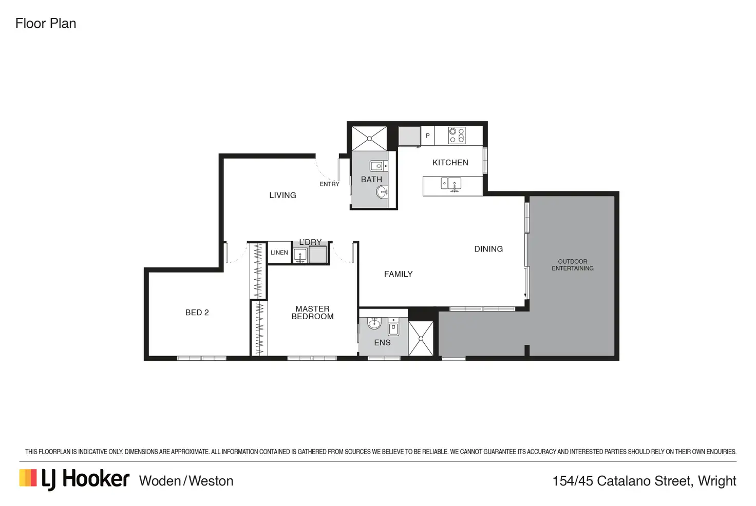 Floorplan of Homely apartment listing, 154/45 Catalano Street, Wright ACT 2611