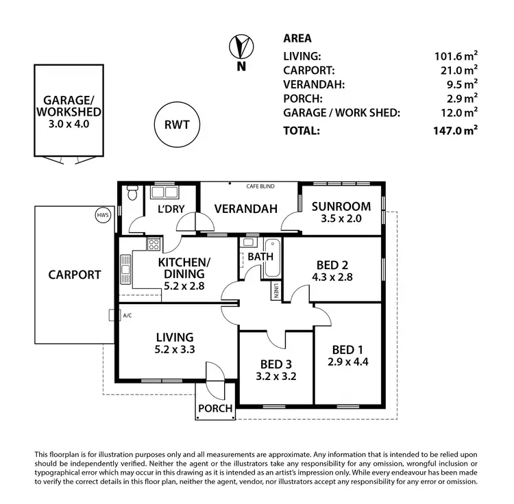 Floorplan of Homely house listing, 4 Mahoney Street, Berri SA 5343