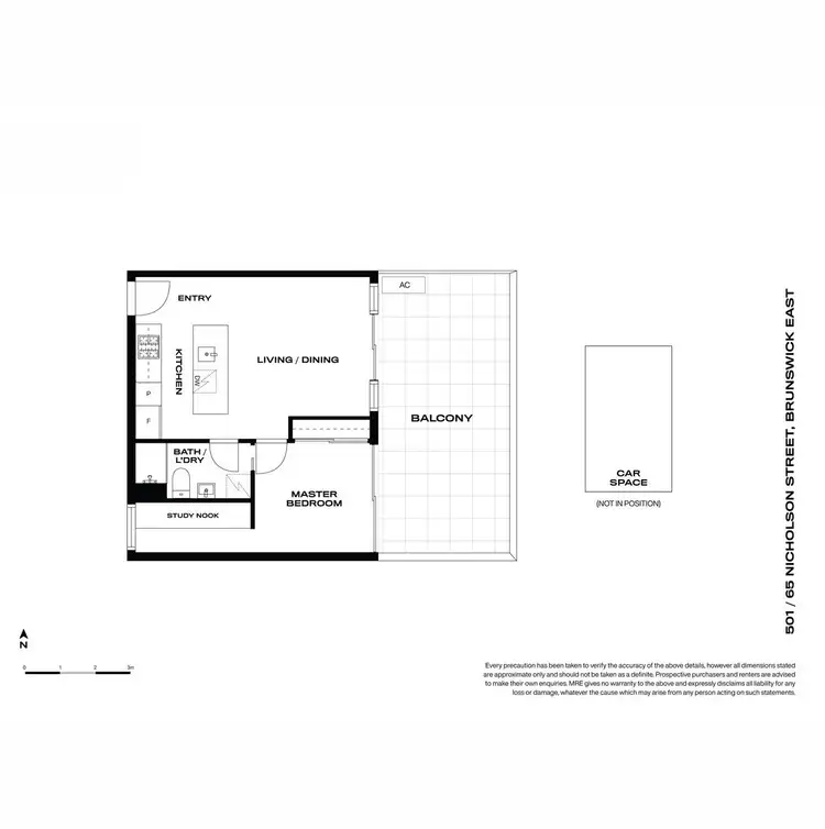 Floorplan of Homely apartment listing, 501/65 Nicholson Street, Brunswick East VIC 3057