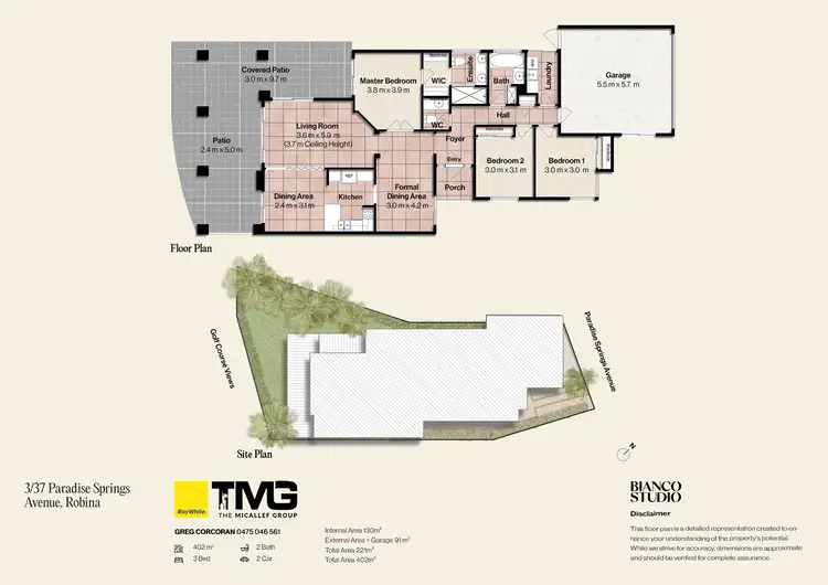 Floorplan of Homely townhouse listing, 3/37 Paradise Springs Avenue, Robina QLD 4226