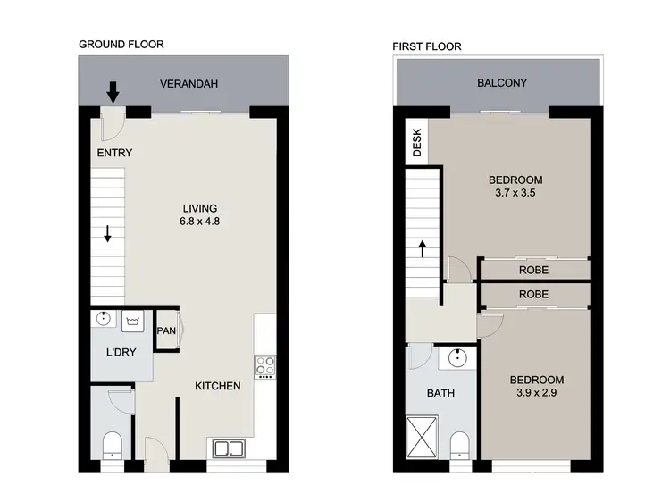 Floorplan of Homely townhouse listing, 8/5 Flinders Parade, Gladstone Central QLD 4680
