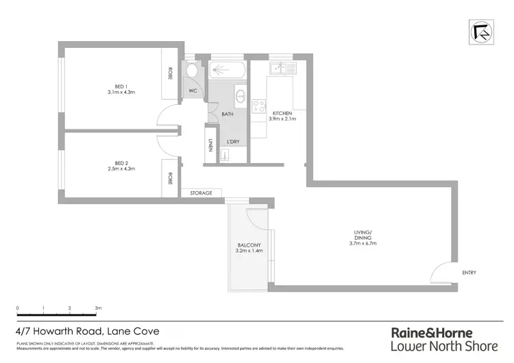 Floorplan of Homely apartment listing, 4/7 Howarth Road, Lane Cove NSW 2066