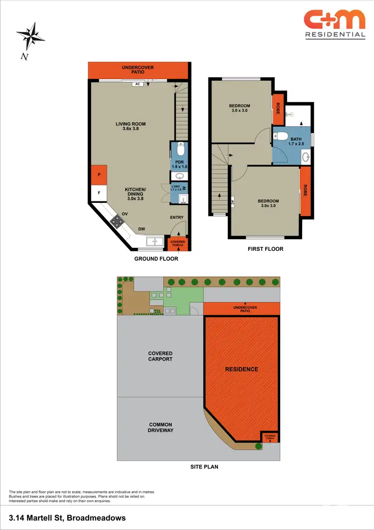 Floorplan of Homely townhouse listing, 3/14 Martell Street, Broadmeadows VIC 3047