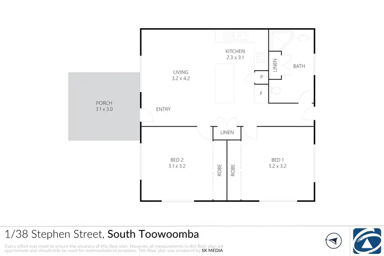 Floorplan of Homely unit listing, 1/38 Stephen Street, South Toowoomba QLD 4350