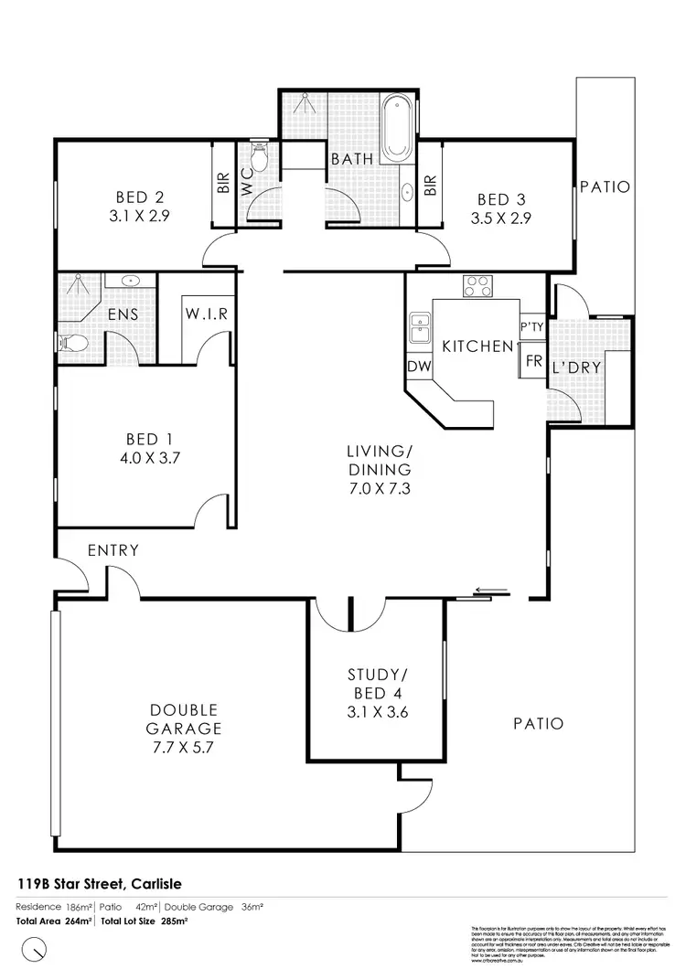 Floorplan of Homely house listing, 119B Star Street, Carlisle WA 6101