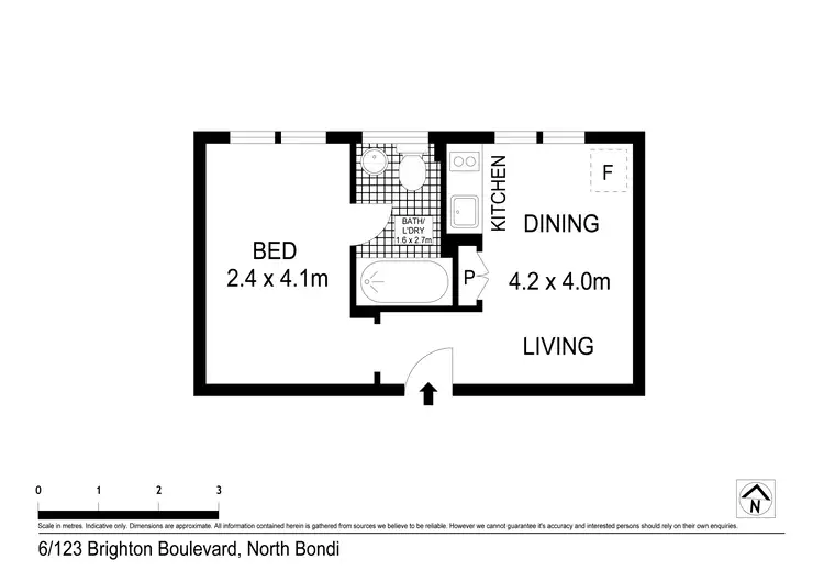 Floorplan of Homely apartment listing, 6/123 Brighton Boulevard, North Bondi NSW 2026