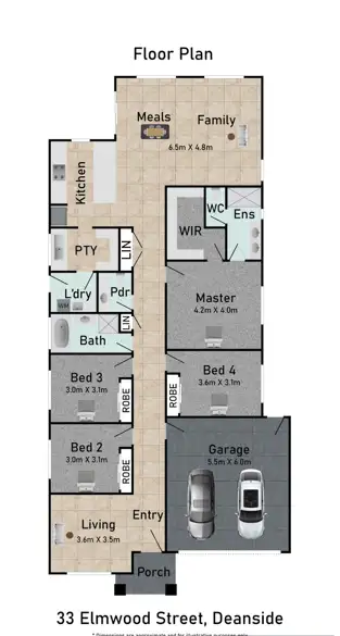 Floorplan of Homely house listing, 33 Elmwood Street, Deanside VIC 3336