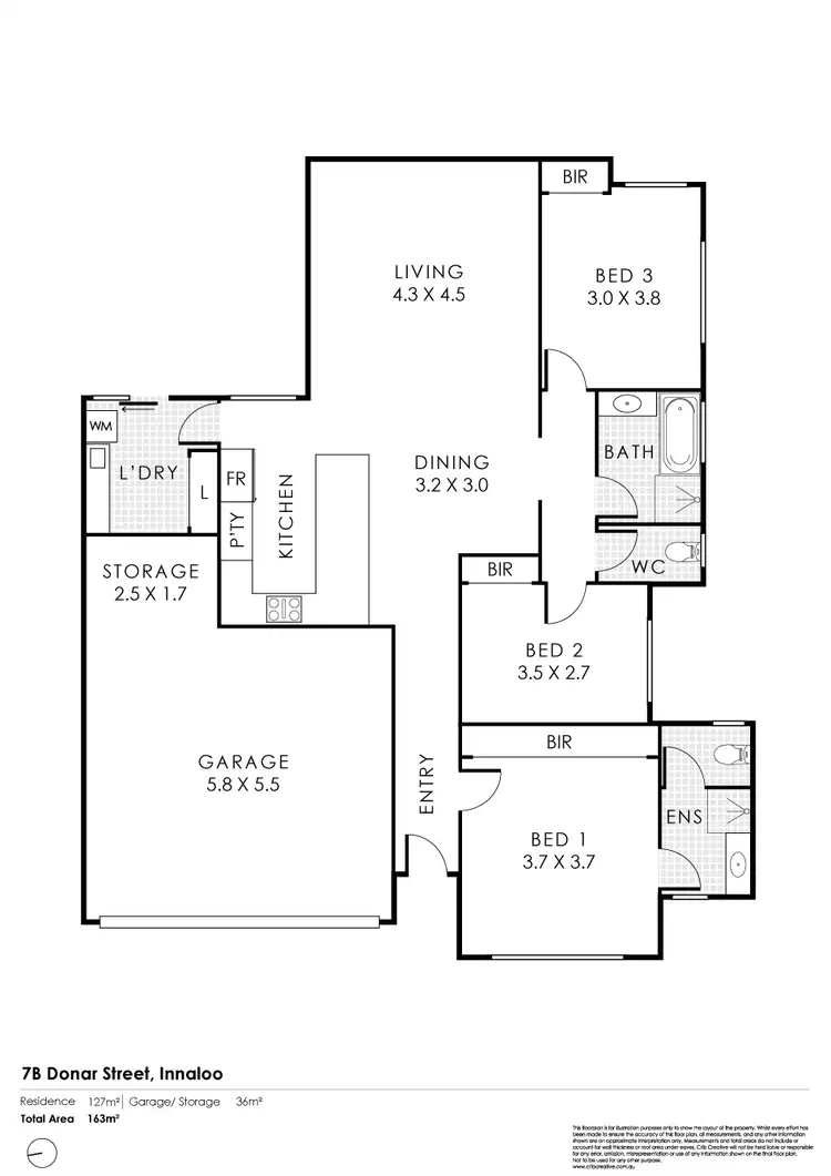 Floorplan of Homely villa listing, 7B Donar Street, Innaloo WA 6018