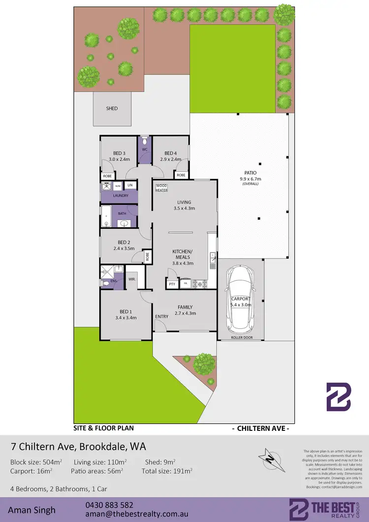 Floorplan of Homely house listing, 7 Chiltern Avenue, Brookdale WA 6112