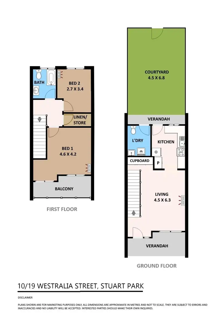 Floorplan of Homely townhouse listing, 10/19-23 Westralia Street, Stuart Park NT 820