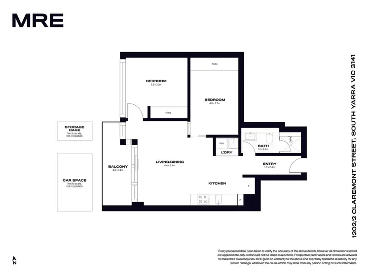 Floorplan of Homely apartment listing, 1202/2 Claremont Street, South Yarra VIC 3141