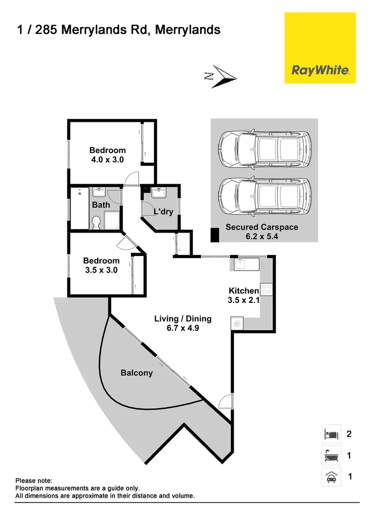 Floorplan of Homely apartment listing, 1/285 Merrylands Road, Merrylands NSW 2160