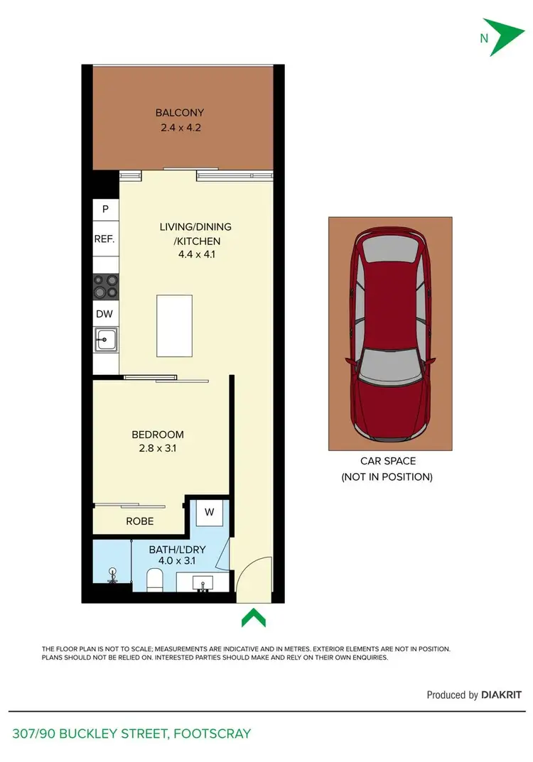 Floorplan of Homely apartment listing, 307/90 Buckley Street, Footscray VIC 3011