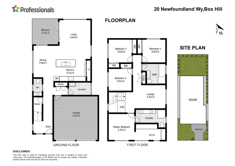Floorplan of Homely house listing, 20 Newfoundland Way, Box Hill NSW 2765