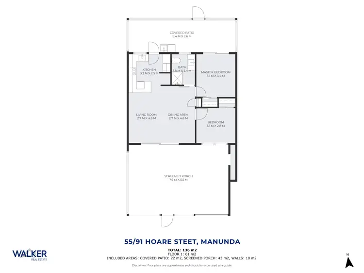 Floorplan of Homely villa listing, 55/91 Hoare Street, Manunda QLD 4870