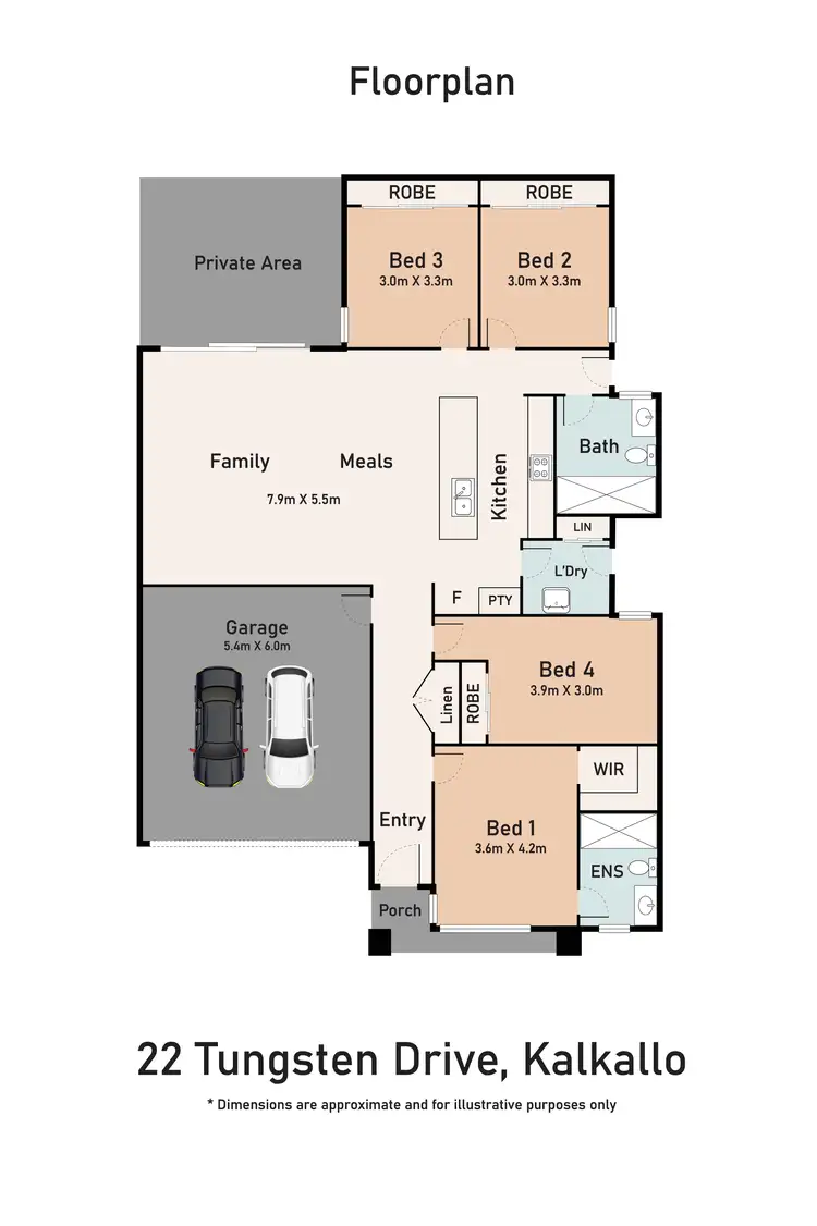 Floorplan of Homely house listing, 22 Tungsten Drive, Kalkallo VIC 3064