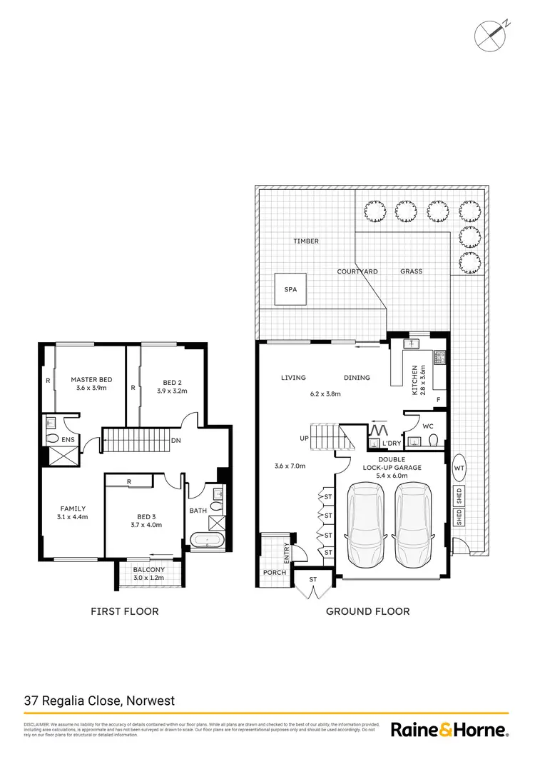 Floorplan of Homely townhouse listing, 37 Regalia Close, Norwest NSW 2153