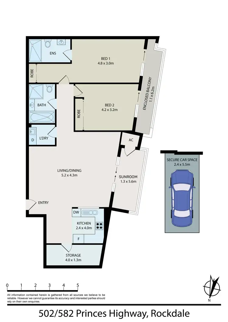 Floorplan of Homely apartment listing, 502/582-586 Princes Highway, Rockdale NSW 2216