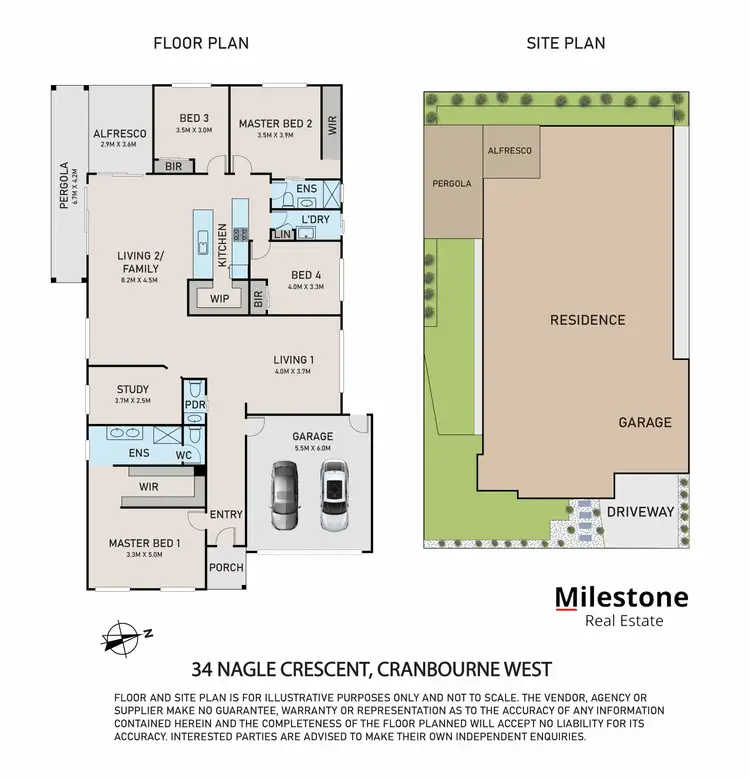 Floorplan of Homely house listing, 34 Nagle Crescent, Cranbourne West VIC 3977