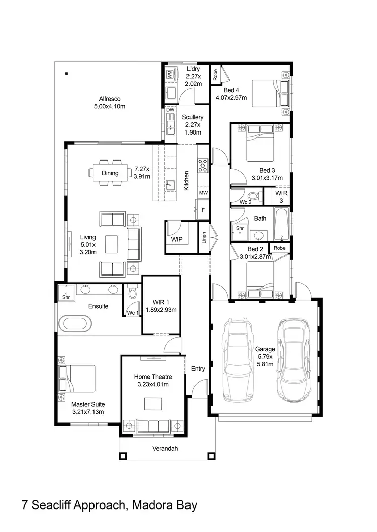 Floorplan of Homely house listing, 7 Seacliff Approach, Madora Bay WA 6210