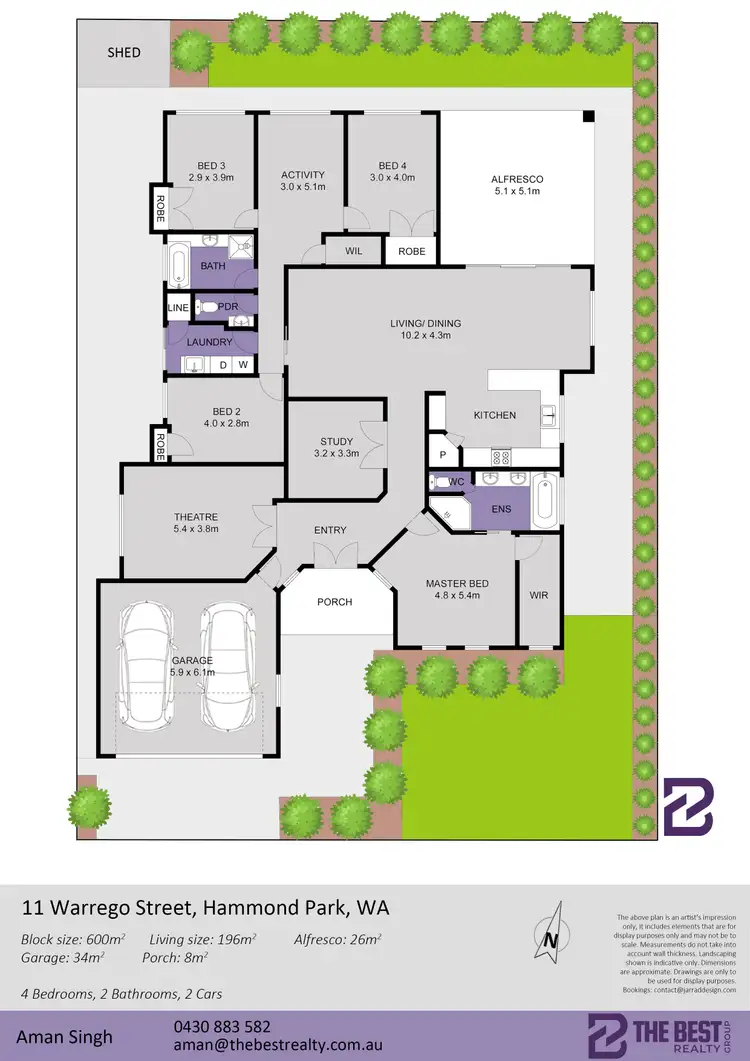 Floorplan of Homely house listing, 11 Warrego Street, Hammond Park WA 6164