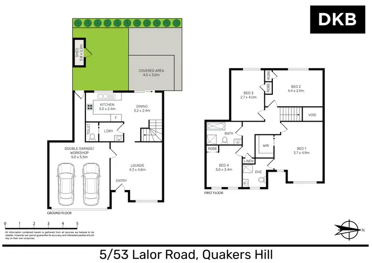 Floorplan of Homely townhouse listing, 5/53-55 Lalor Road, Quakers Hill NSW 2763