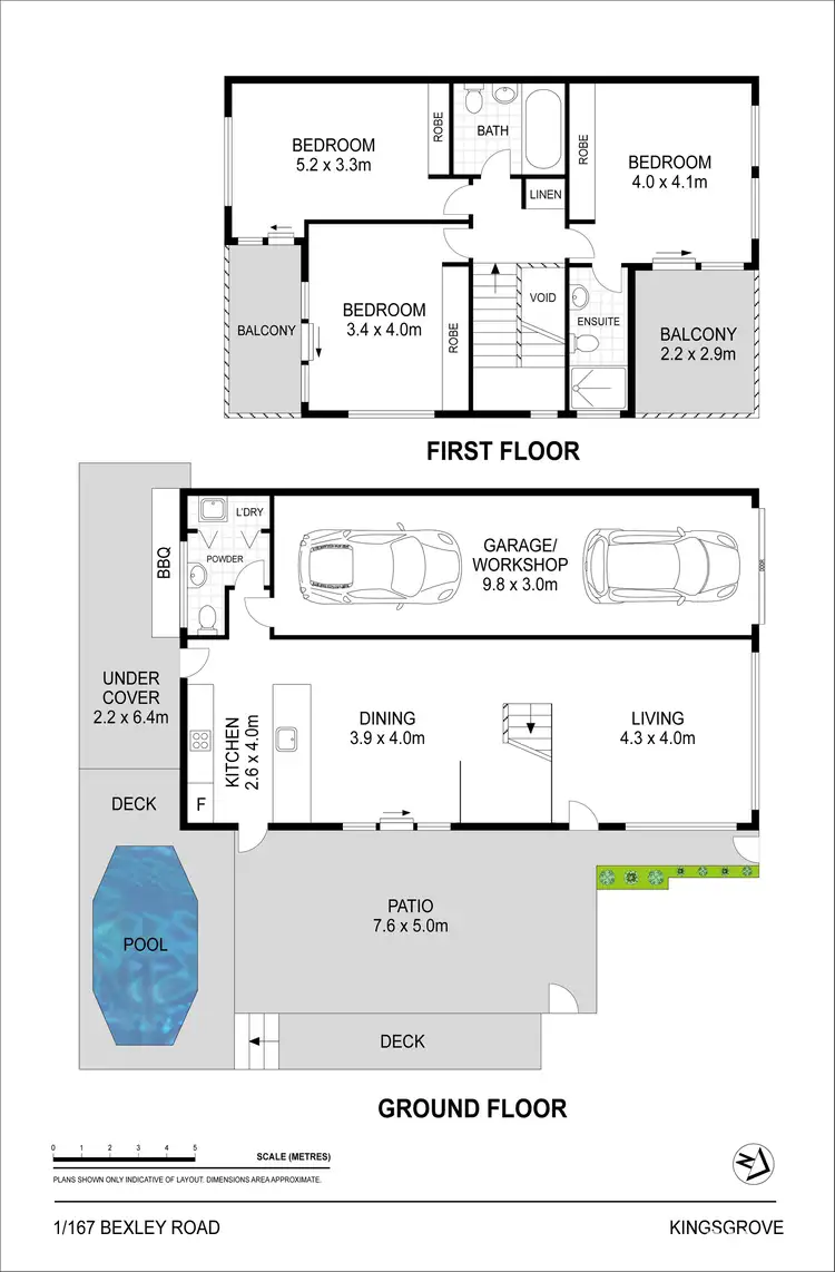 Floorplan of Homely townhouse listing, 1/167 Bexley Road, Kingsgrove NSW 2208