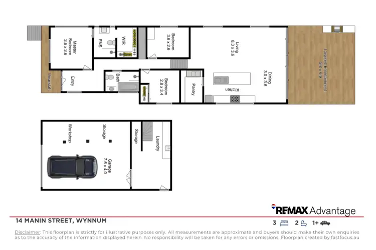 Floorplan of Homely house listing, 14 Manin Street, Wynnum QLD 4178