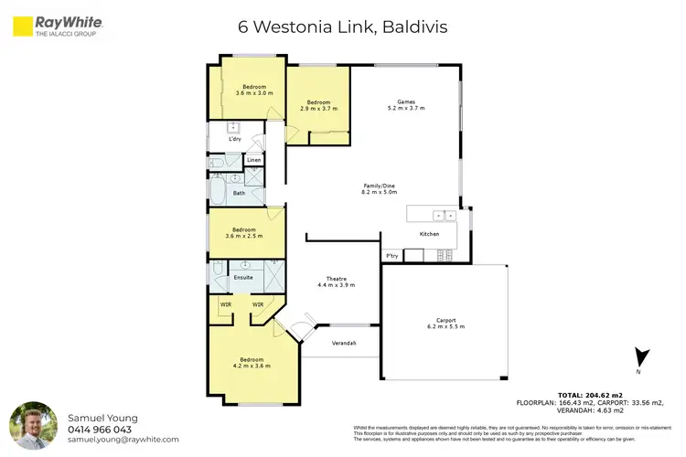 Floorplan of Homely house listing, 6 Westonia Link, Baldivis WA 6171