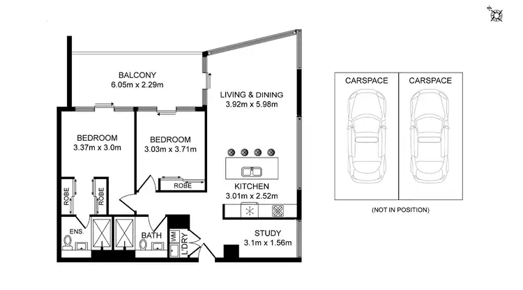 Floorplan of Homely apartment listing, 407/3 Northcote Street, Mortlake NSW 2137