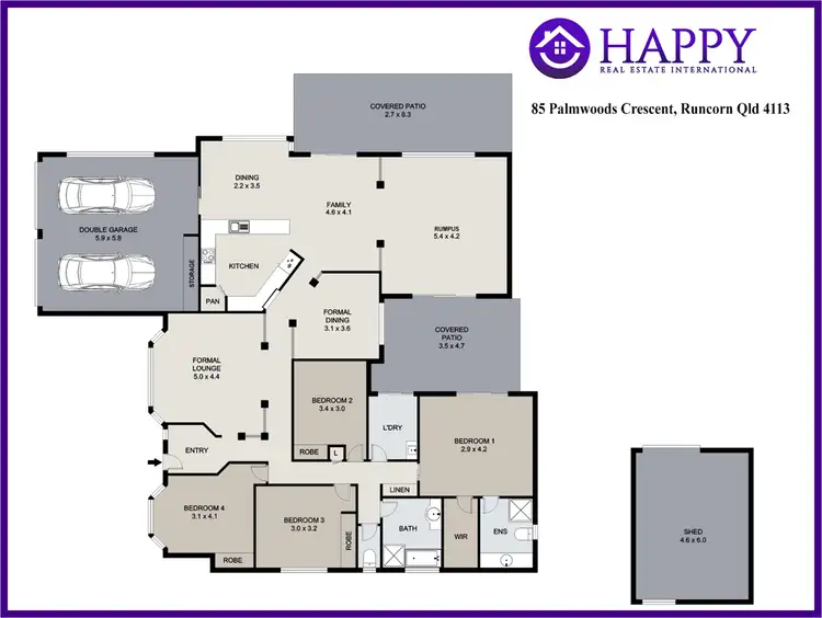Floorplan of Homely house listing, 85 Palmwoods Crescent, Runcorn QLD 4113