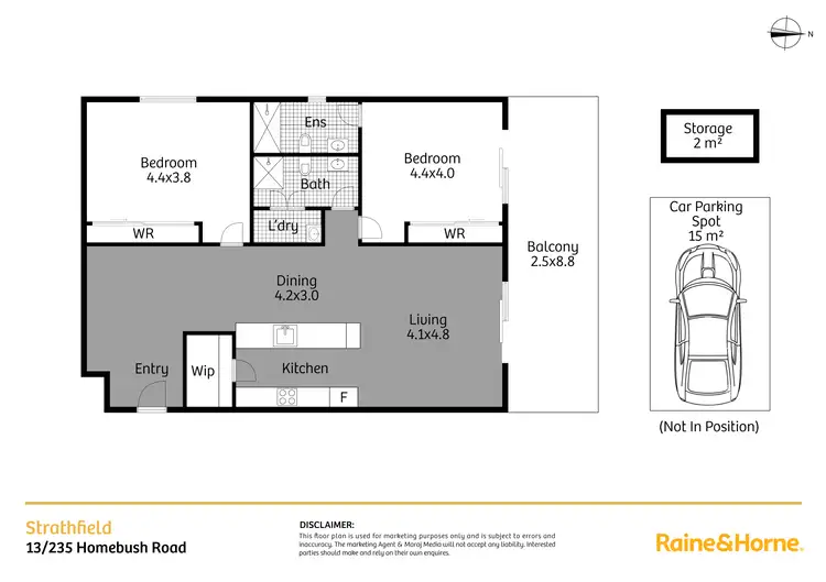 Floorplan of Homely unit listing, 13/235 HOMEBUSH ROAD, Strathfield NSW 2135