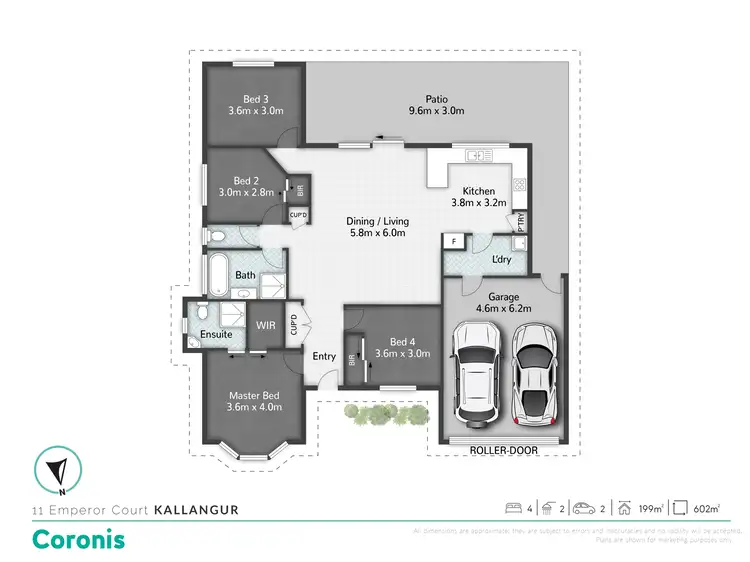 Floorplan of Homely house listing, 11 Emperor Court, Kallangur QLD 4503