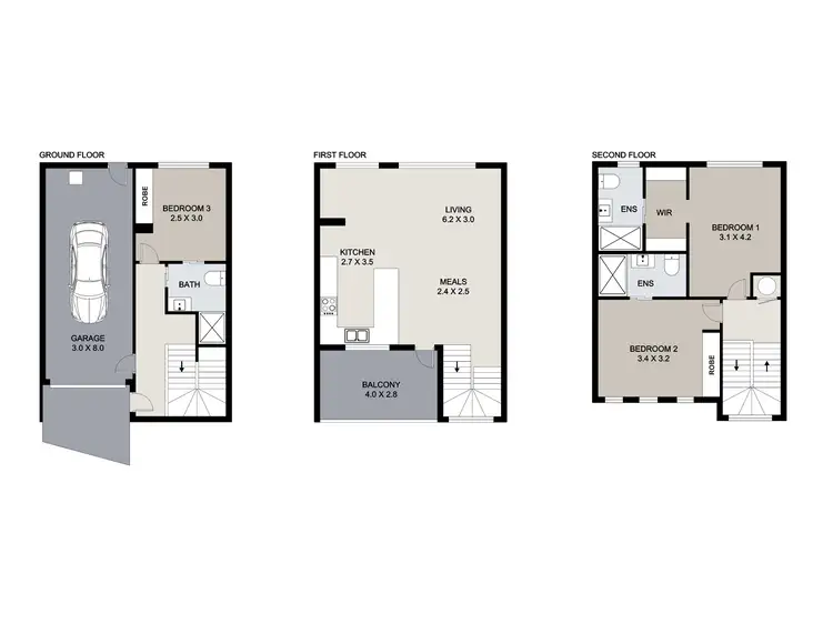 Floorplan of Homely townhouse listing, 9/7 View Street, West Gladstone QLD 4680