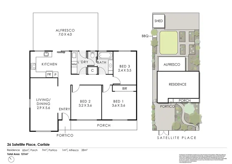 Floorplan of Homely house listing, 26 Satellite Place, Carlisle WA 6101